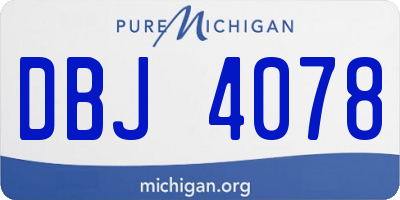 MI license plate DBJ4078