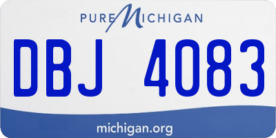 MI license plate DBJ4083