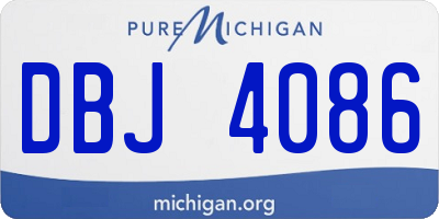 MI license plate DBJ4086