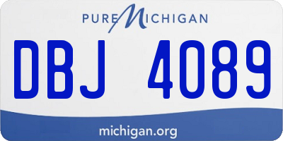 MI license plate DBJ4089