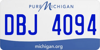 MI license plate DBJ4094