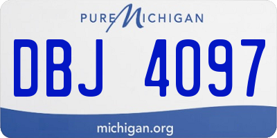 MI license plate DBJ4097