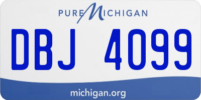 MI license plate DBJ4099