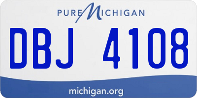 MI license plate DBJ4108