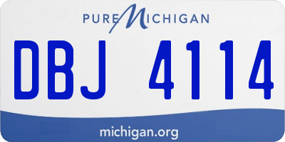 MI license plate DBJ4114