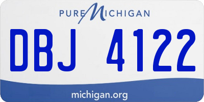 MI license plate DBJ4122