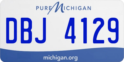 MI license plate DBJ4129