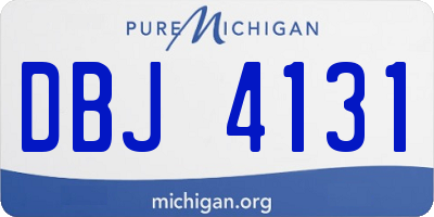 MI license plate DBJ4131