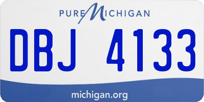 MI license plate DBJ4133