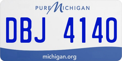 MI license plate DBJ4140