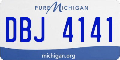 MI license plate DBJ4141