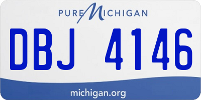 MI license plate DBJ4146