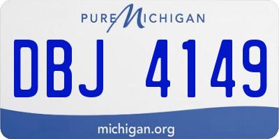 MI license plate DBJ4149