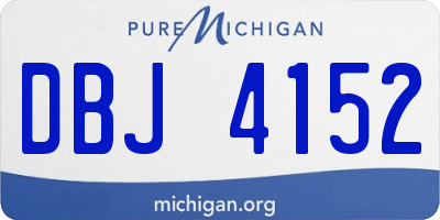 MI license plate DBJ4152