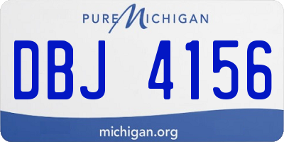 MI license plate DBJ4156