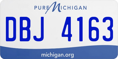 MI license plate DBJ4163