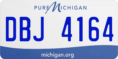 MI license plate DBJ4164