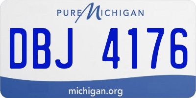 MI license plate DBJ4176
