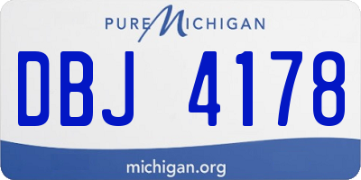 MI license plate DBJ4178
