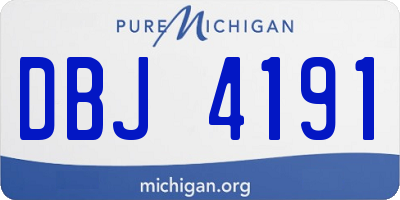 MI license plate DBJ4191