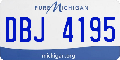 MI license plate DBJ4195