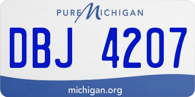MI license plate DBJ4207