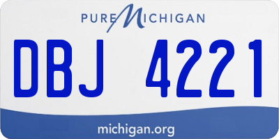 MI license plate DBJ4221