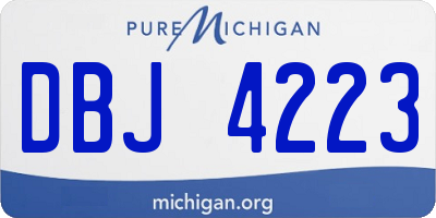 MI license plate DBJ4223