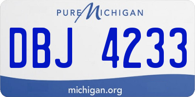 MI license plate DBJ4233