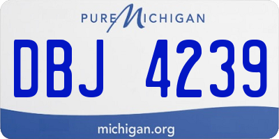 MI license plate DBJ4239