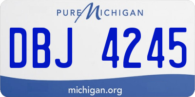 MI license plate DBJ4245