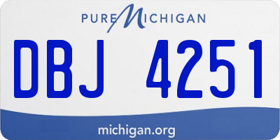 MI license plate DBJ4251