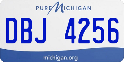 MI license plate DBJ4256