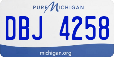 MI license plate DBJ4258