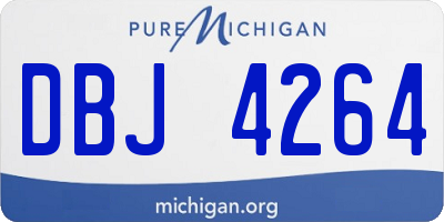 MI license plate DBJ4264