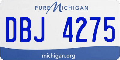 MI license plate DBJ4275