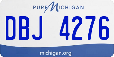 MI license plate DBJ4276