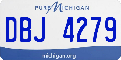 MI license plate DBJ4279