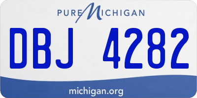 MI license plate DBJ4282