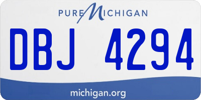 MI license plate DBJ4294