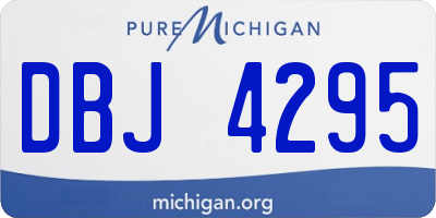 MI license plate DBJ4295