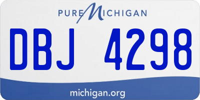 MI license plate DBJ4298