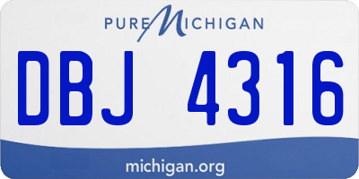 MI license plate DBJ4316