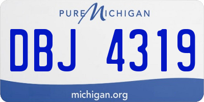 MI license plate DBJ4319