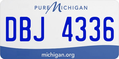 MI license plate DBJ4336