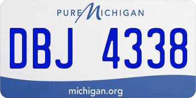 MI license plate DBJ4338