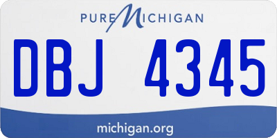 MI license plate DBJ4345