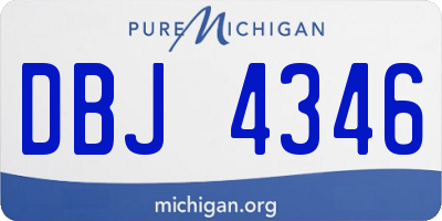 MI license plate DBJ4346