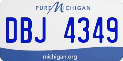 MI license plate DBJ4349