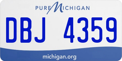 MI license plate DBJ4359